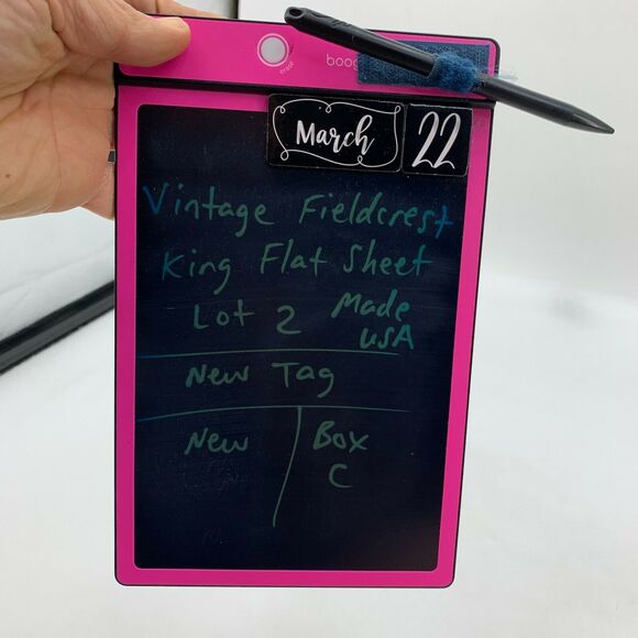 Vintage Fieldcrest King Flat Sheet Made USA No Iron Luxury Percale Sleepsoft - Picture 6 of 7